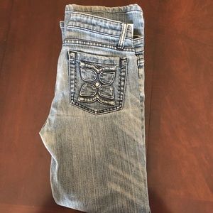 BCBG Maxazria jeans. Boot cut. Great pocket design